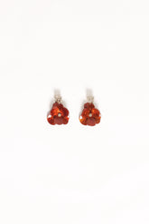 Lennon Flower Earrings - Gold/Brown