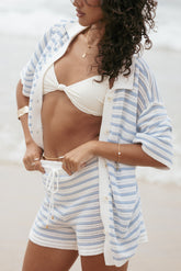 Cherie Knit Short - Cream Sky Blue