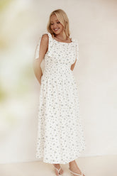 Leticia Midi Dress - Blue Ditsy Floral
