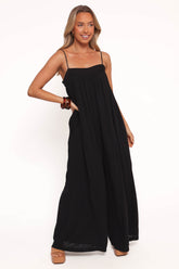 Abegail Flowy Jumpsuit - Black