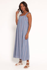 Alessandra Maxi Dress - Blue Stripe