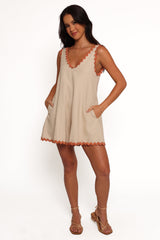 Aoife Romper - Natural Tan