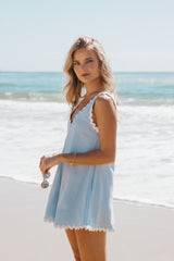 Aoife Romper - Light Blue