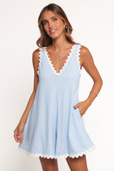 Aoife Romper - Light Blue