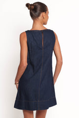 Azen Mini Dress - Dark Denim