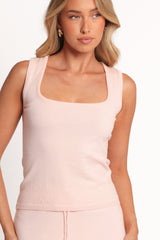 Beatrice Knitted Top - Peach
