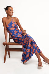 Bottie Maxi Dress - Blue/Orange Floral