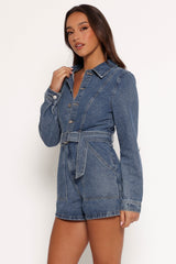 Brady Denim Romper - Blue