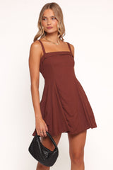 Caitlin Mini Dress - Cognac
