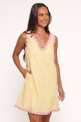 Calliope Mini Dress - Yellow Pink