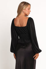 Ceppia Plisse Top - Black