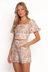 Davina Top - Cream Multi