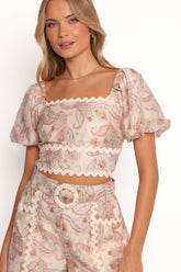 Davina Top - Cream Multi