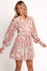 Elba Long Sleeve Mini Dress - Veiled Floral