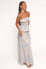 Elena Maxi Skirt - Blue Soleil