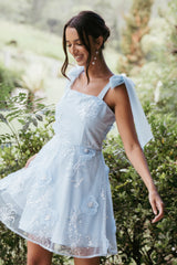 Evangeline Mini Dress - Blue