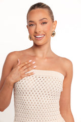 Fonte Strapless Knit Top - Cream