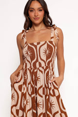 Ginelle Jumpsuit - Tan Print