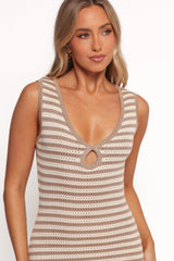 Glade Knit Maxi Dress - Oatmeal White