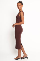 Hollis Midi Dress - Chocolate