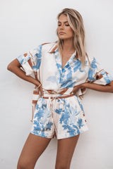 Lara Shirt - Pale Blue Print