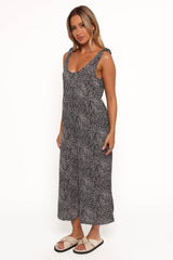 Lea Jumpsuit - White Black