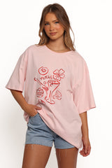Loa Graphic Tee - Pink/Red