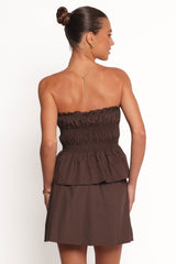 Luna Skirt Set - Chocolate Brown