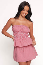 Luna Skirt Set - Red Gingham