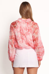 Marni Top - Pink Floral