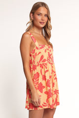 Nani Romper - Red Yellow Paisley Floral