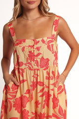 Nani Romper - Red Yellow Paisley Floral