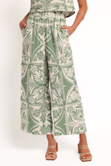 Nevin Pant - Green Floral