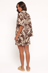 Pacifica Shorts - Chocolate Floral