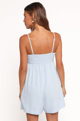 Quinley Romper - Light Blue