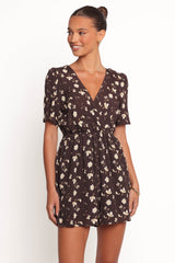Raschelle Romper - Brown Ditsy