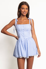 Rhea Corset Romper - Blue