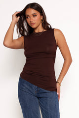 Romy Top - Chocolate Brown