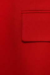 Ronny Open Front Knit Blazer - Scarlet Red