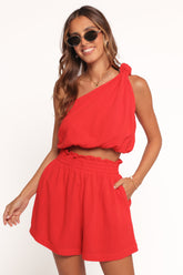 Sally Top & Short Set - Red