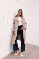 Soma Oversized Open Front Cardigan - Beige