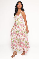 Tullia Maxi Dress - Pink Floral