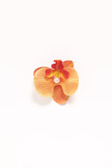 Leila Orchid Hair Clip - Orange