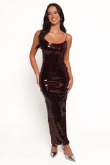 Vesina Maxi Dress - Burgundy