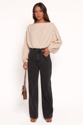 Zara Long Sleeve Top - Stone