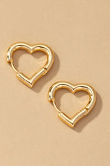 Heart Shape Huggie - Gold