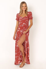Franklin Maxi Dress - Rust Floral