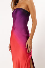 Mallory Strapless Maxi Dress - Sunset Cosmo