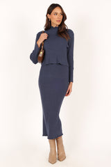 Payton Knitted Set - Navy
