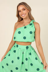 Phillipa Top - Green Spot